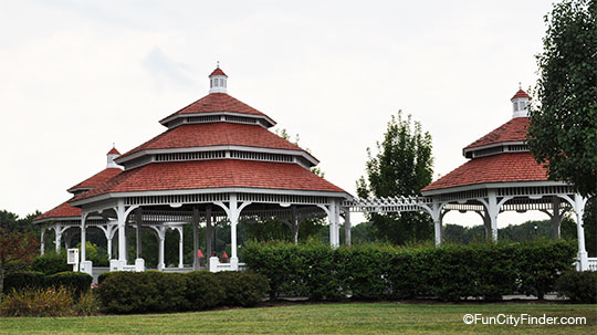 Photo of the gazebos at Williams Park in Brownsburg, Indiana