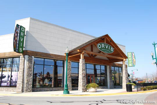Picture of popular Orvis store, a popular Carmel shopping option