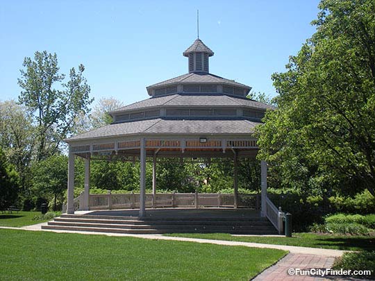 Another picture of the beautiful Carmel City Hall gazebo in Carmel, Indiana