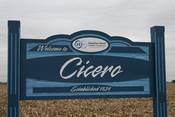 Welcom to Cicero, Indiana sign