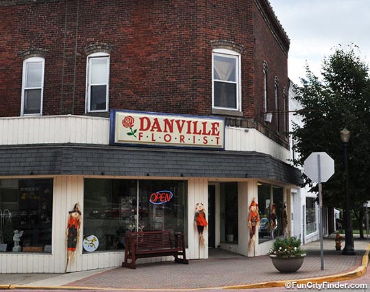 Exterior of the Danville Florist business in Danville, Indiana