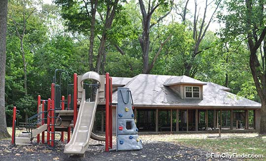 Ellis Park playground and shelter in Danville, Indiana