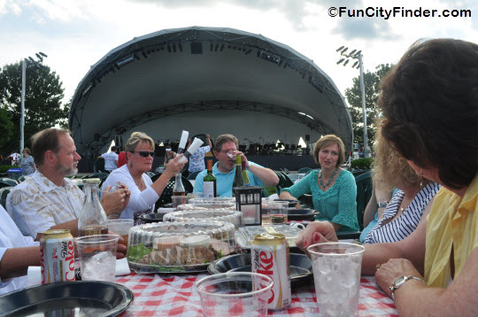 Patrons enjoying an evening of Symphony on the Prairie