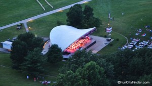 Live music at the amphitheater in Conner Prairie, in Fishers, Indiana