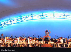 The Indianapolis Symphony Orchestra performing at Conner Prairie in Fishers, Indiana