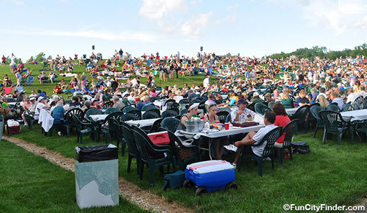 People enjoying Conner Prairie in Fishers, Indiana