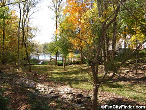 Photograph of the Indianapolis Sailing Club scenery in Geist, Indiana.
