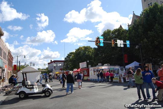 Photo of people at the Riley Festival in downtown Greenfield, Indiana