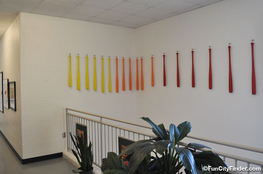 Photo of art decorating the walls of the Southside Art League in Greenwood, Indiana