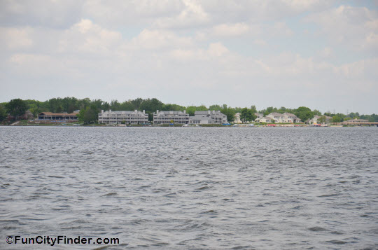Houses in the distance on Morse Lake