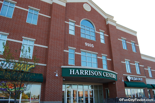Picture of businesses at the Harrison Center in Lawrence, Indiana