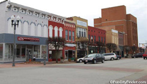 Historic buildings in downtown Lebanon, Indiana
