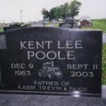 The grave of Lebanon, Indiana native and "Hoosiers" actor Kent Poole